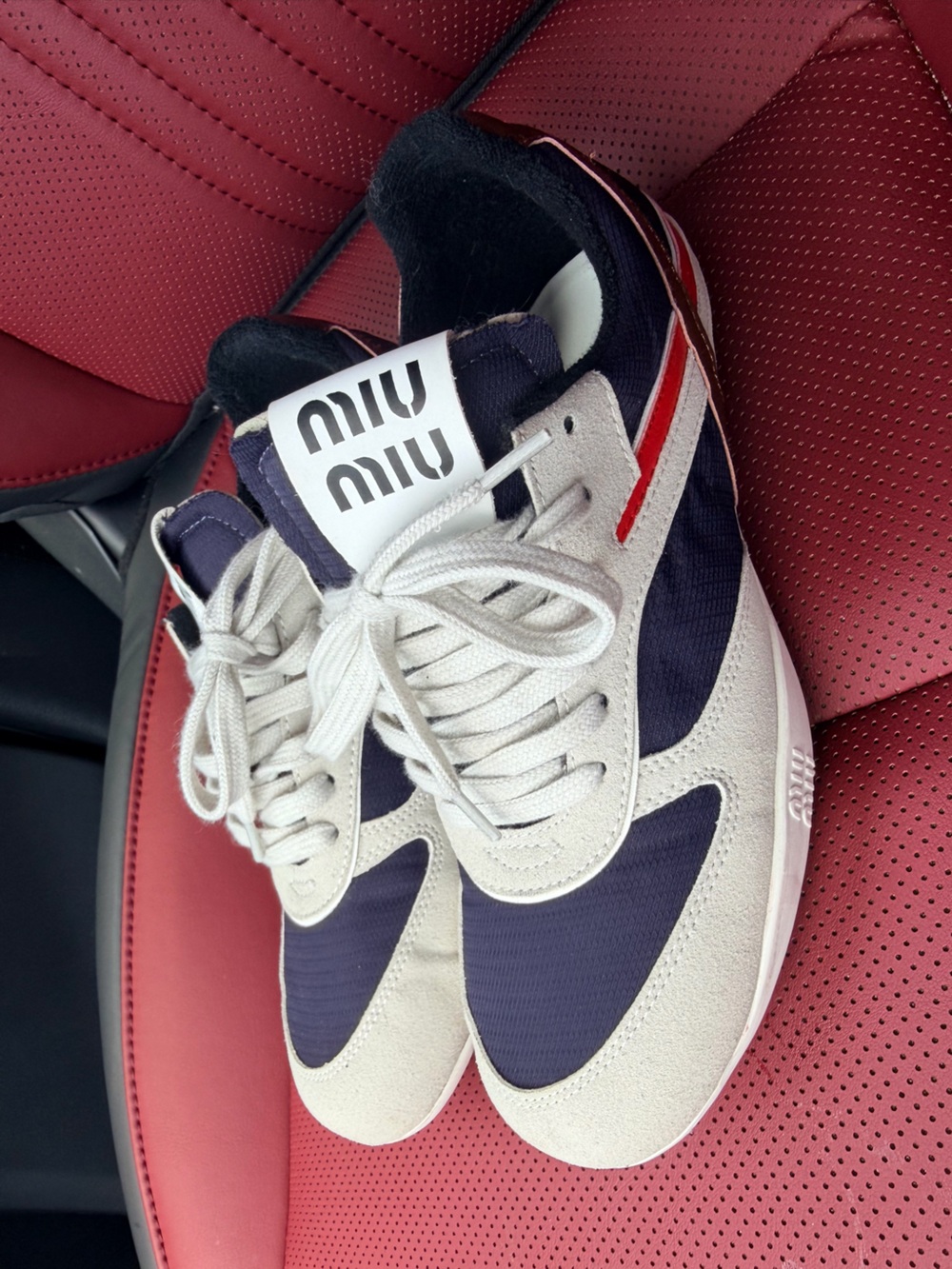 Miu Miu Low Profile Sneakers (used with crease- see photos)